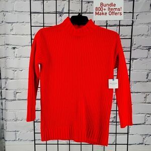 Arizona Jean Sweater Fiery Red Super Soft New